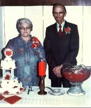 Woodrow & Leona Crawford at their 40th Wedding Aniversary party at Richter Methodist Church