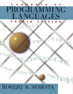 Robert Sebesta text cover -- Concepts of Programming Languages